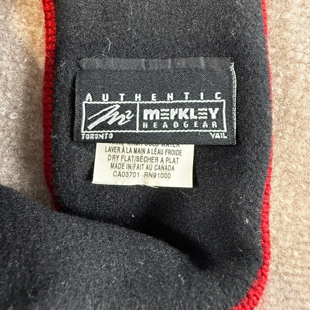 VTG Merkley Headgear Red Wool Nordic Snowflake Winter Headband Ear Warmer Canada